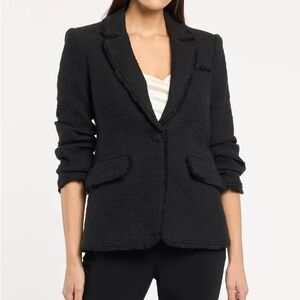 Cinq A Sept Khloe Boucle Blazer Black 2 Jacket